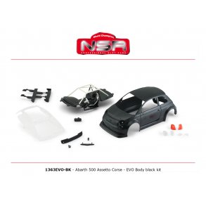 ABARTH 500 Assetto Corse EVO body kit BLACK 