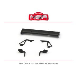 MCLAREN 720S RACING FLEXIBLE REAR WING - MIRRORS