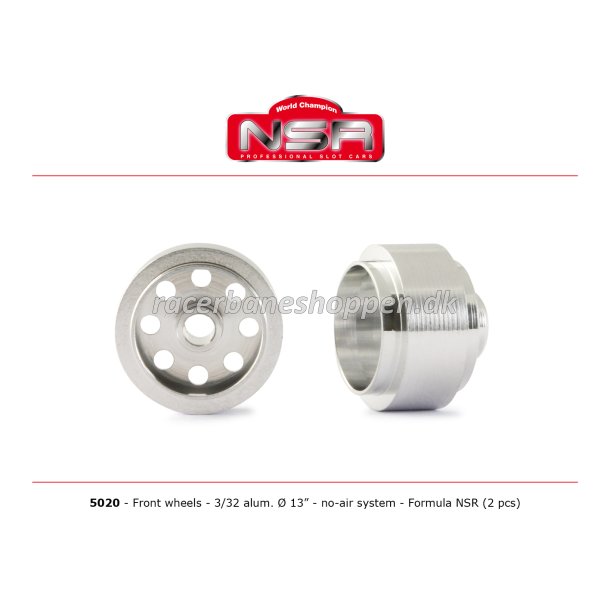 3/32 ALUM. FRONT WHEELS 13" DIAMETER NO-AIR SYSTEM (2 PCS) - FORMULA NSR