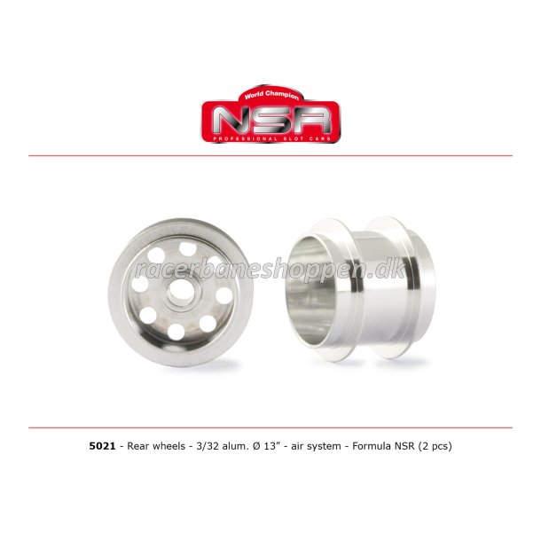 3/32 ALUM. REAR WHEELS 13" DIAMETER AIR SYSTEM  (2 PCS) - FORMULA NSR 