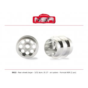 3/32 ALUM. REAR WHEELS LARGER 13