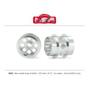 3/32 ALUM. REAR WHEELS LARGER & DRILLED 13