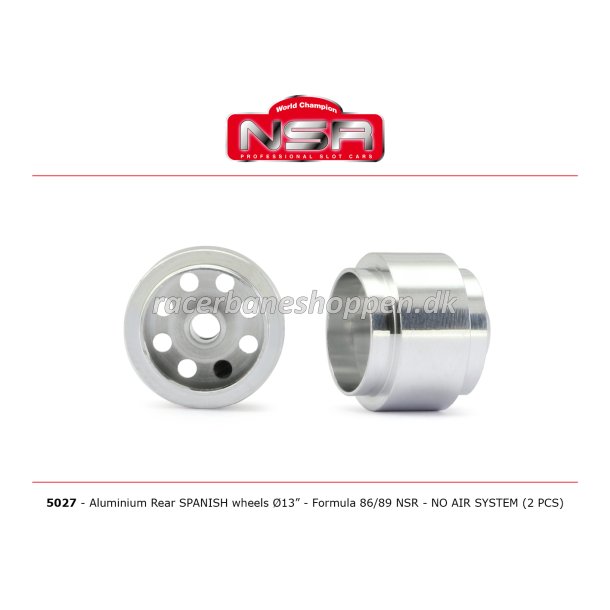 3/32 ALUM. REAR SPANISH WHEELS 13" DIAMETER NO AIR SYSTEM  (2 PCS) - FORMULA NSR 