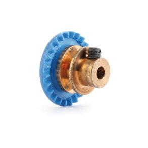 3/32 INLINE soft plastic Gear 24t Blue w/bronze hub .050