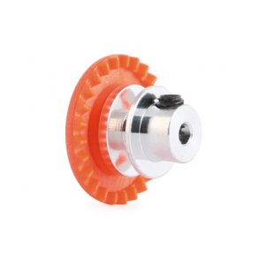 3/32 INLINE soft plastic Gear 25t Orange w/aluminum hub .050