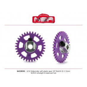 3/32 SIDEW soft plastic Gear 33t MAGENTA d.17.5mm - w/EVO ULTRALIGHT&BALANCED HUB
