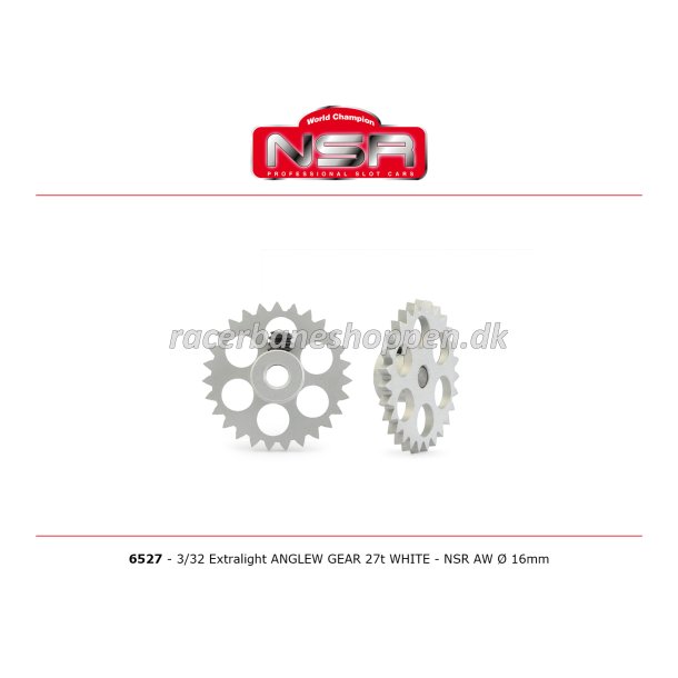 3/32 Extralight ANGLEW GEAR 27t WHITE NSR AW DIA. 16mm 