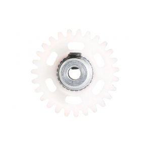 3/32 ANGLEW soft plastic Gear 27t WHITE w/alu hub dia. 16mm