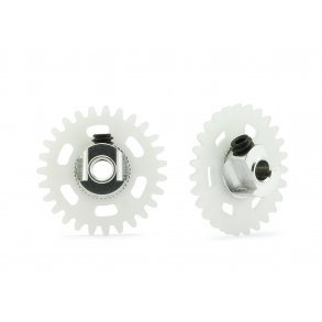 3/32 ANGLEW SOFT PLASTIC GEAR 27T WHITE D.16MM W/EVO ULTRALIGHT&BALANCED HUB