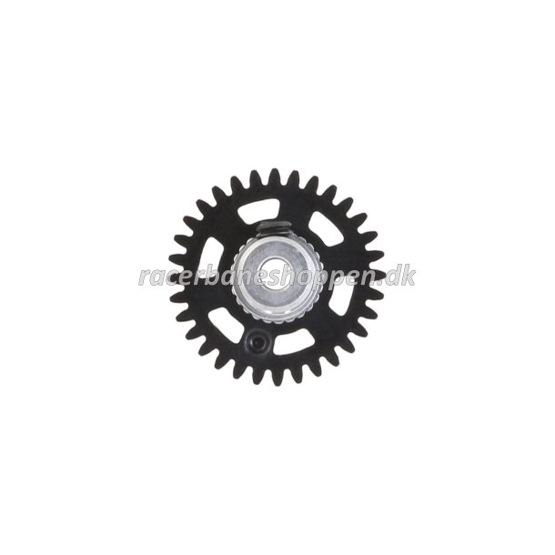 3/32 ANGLEW soft plastic Gear 32t BLACK w/alu hub dia. 16mm