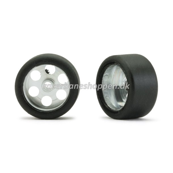 3/32 FRONT RTR 18 X 10MM TRUED RUBBER TIRES ON 16" DIA WHEELS (2PCS) 