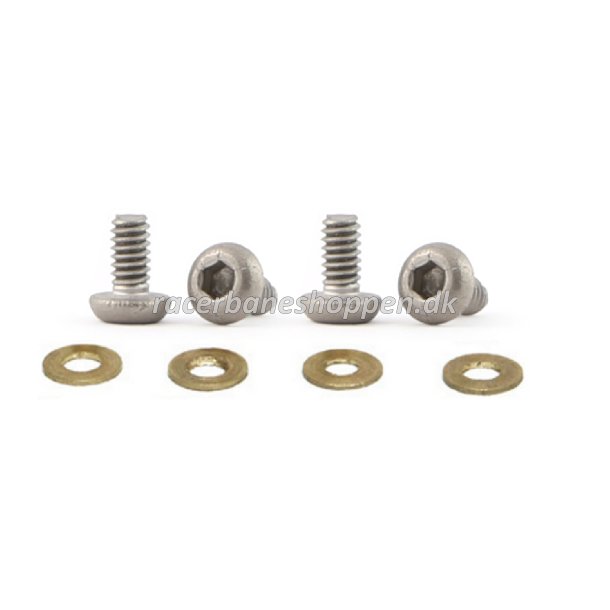 M2x4mm motor fixing screws, titanium, 1.5mm button hexagonal socket (4x)