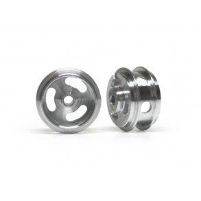 Aluminum 15.8x8.2x1.5mm wheels, M2 grub, double shoulder holed channel, 1g (2x) - ex PA24-Alh