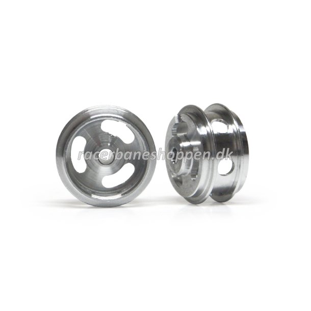 Aluminum 15.8x8.2x1.5mm wheels, M2 grub, double shoulder holed channel, 1g (2x) - ex PA24-Alh