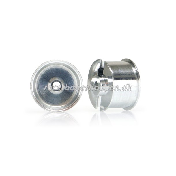 Aluminum 14.2x9.5x1.5mm wheels for sponge tires, M2 grub, Eq. 16.5mm (2x) - ex WH1190-Al