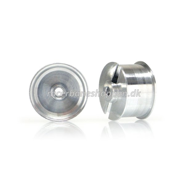 Aluminum 13.6x9.5x1.5mm wheels for sponge tires, M2 grub, Eq.15.8mm (2x) - ex WH1211-Al