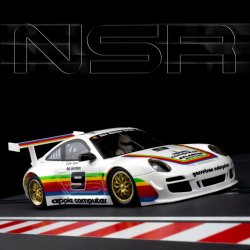 PORSCHE 997 APPLE TRIBUTE LIVERY #9  SW SHARK 25 EVO