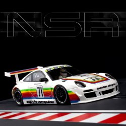 PORSCHE 997 APPLE TRIBUTE LIVERY #71  SW SHARK 25 EVO