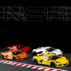 CORVETTE C8.R TEST CAR RED SW SHARK 25 EVO