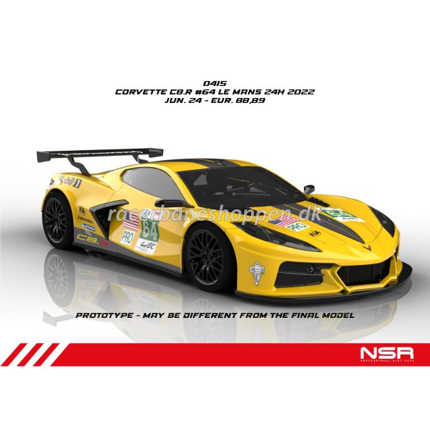 CORVETTE C8.R #64 LE MANS 24H 2022 SW SHARK 25 EVO