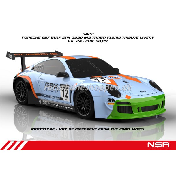 PORSCHE 997 GULF GPX 2020 #12 TARGA FLORIO TRIBUTE LIVERY AW KING 21 EVO3