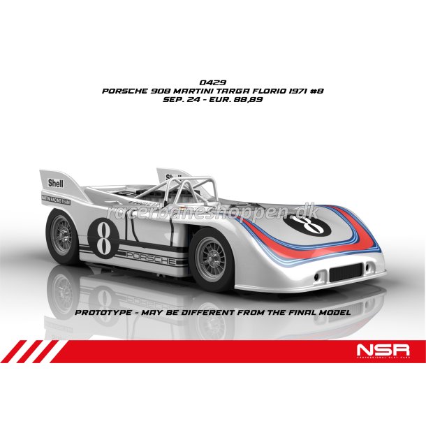 PORSCHE 908/03 MARTINI RACING TARGA FLORIO 1971 #8 -"REPARTO CORSE" - RACE SETUP FOR PLASTIC TRACKS