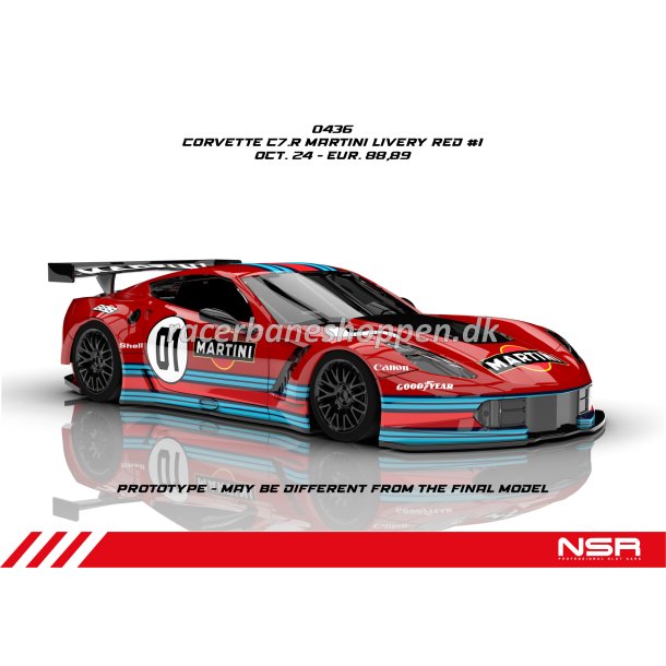 CORVETTE C7.R MARTINI LIVERY RED #1 SW SHARK 25 EVO