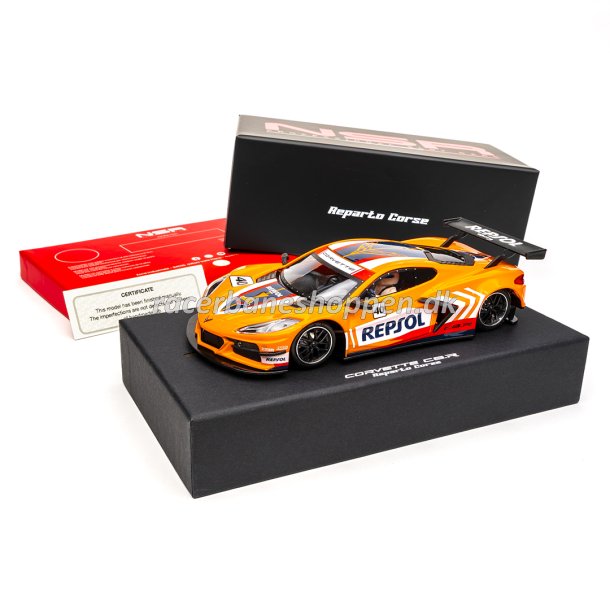 CORVETTE C8.R REPSOL LIVERY ORANGE #40 "REPARTO CORSE" - RACE SETUP FOR PLASTIC TRACKS