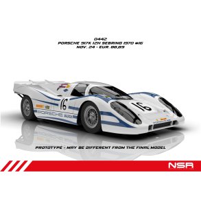 PORSCHE 917K 12H SEBRING 1970 #16 SW SHARK 21.5 EVO