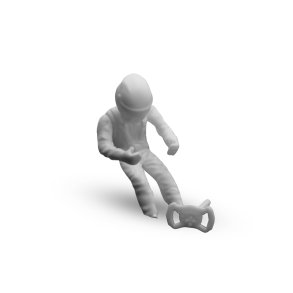 DRIVER WITH MODERN HELMET KIT + STEERING WHEEL