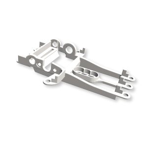 PATENTED Motor Support Hard White for NSR Hypercar - Sidewinder for long can motors - offset +1mm 