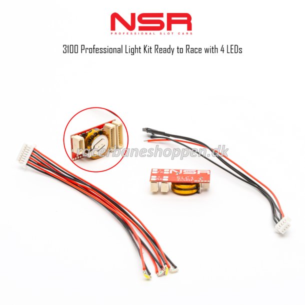 PROFESSIONAL LIGHT KIT READY TO RACE WITH 4 LEDS 