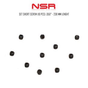 SET SHORT SCREW (10PCS) .050″ - 238 mm LENGHT - FOR STANDARD SLOTRACING GEARS AND TIRES