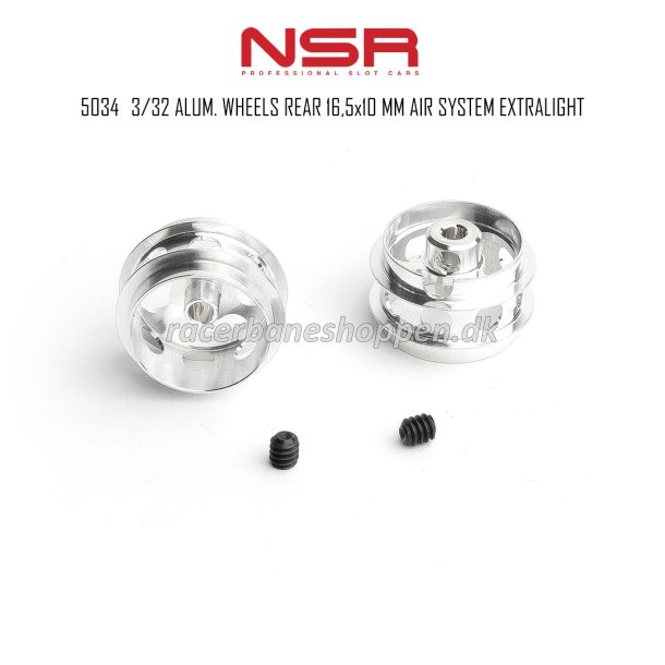 3/32 ALUM. WHEELS REAR 16,5x10 MM AIR SYSTEM EXTRALIGHT