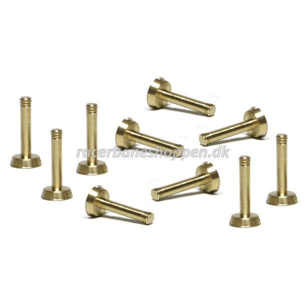 Metric screw M2x9mm, brass, large head (10x)