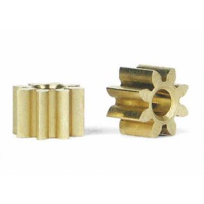 Brass pinions 8 teeth 5.5mm (2x)