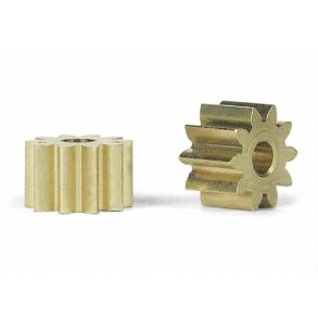 Brass pinions 10 teeth 6.5mm (2x)