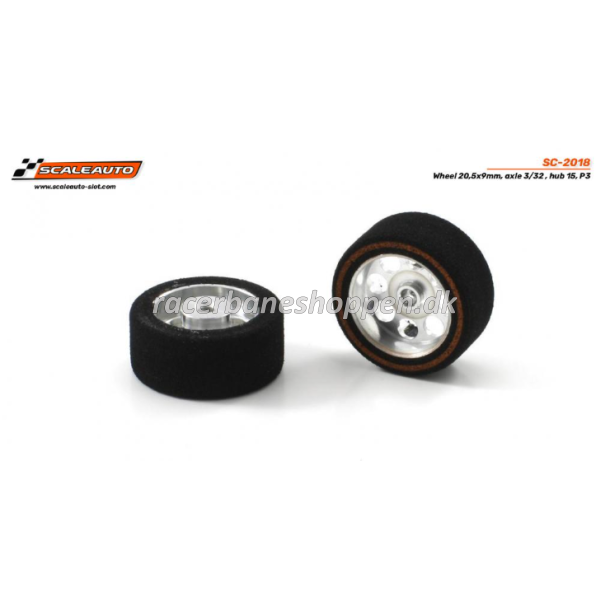 Wheel 20,5x9mm, axle 3/32 , hub 15, P