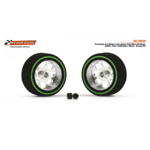 roComp-4 2.38mm axle wheel: Ext Diam:20.8mm. Width: 9mm. HUB diam: 15mm. Screw M3