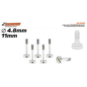 4.8mm Conic head half-thread screws for suspension M2x11mm - Aluminium