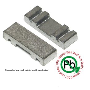 Tungsten ballast, motor mount shape, 2.5g - 1 stk