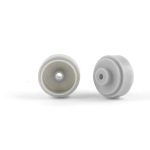 Plastic 15.8x8.2x2.5mm wheels, grey (4x), 0.6g - ex PA17-Pl