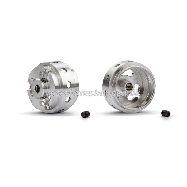 Magnesium 15.8x9.75x1.5mm hollow wheels, M2 grub, 0.8g (2x)