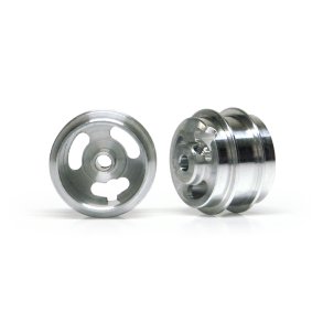 Aluminum 15.8x10x1.5mm wheels, M2 grub, double shoulder, 1.3g (2x) - ex PA49-Alf;