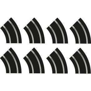 Scalextric R2 Curves (x8) Track Extension Pack