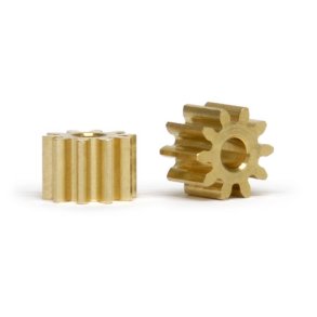 Brass pinions 10 teeth 6mm (2x)