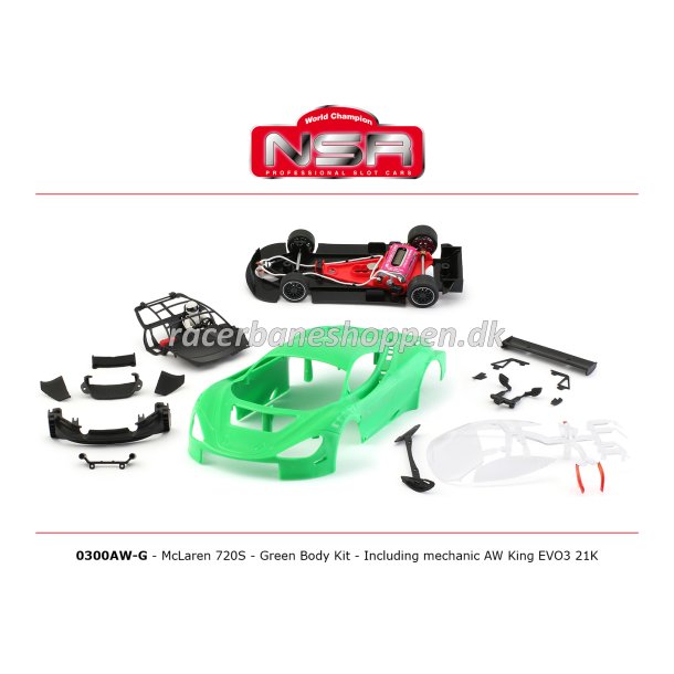MCLAREN 720S GREEN BODY KIT INCLUDING MECHANIC AW KING EVO3 21K