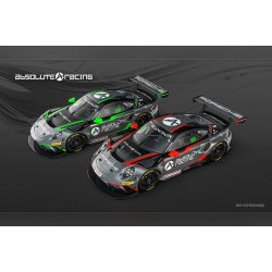 PORSCHE 997 ABSOLUTE RACING #911 RED SW SHARK 25K EVO